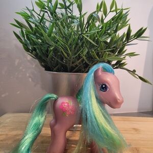 Pink and Green Toy Pony